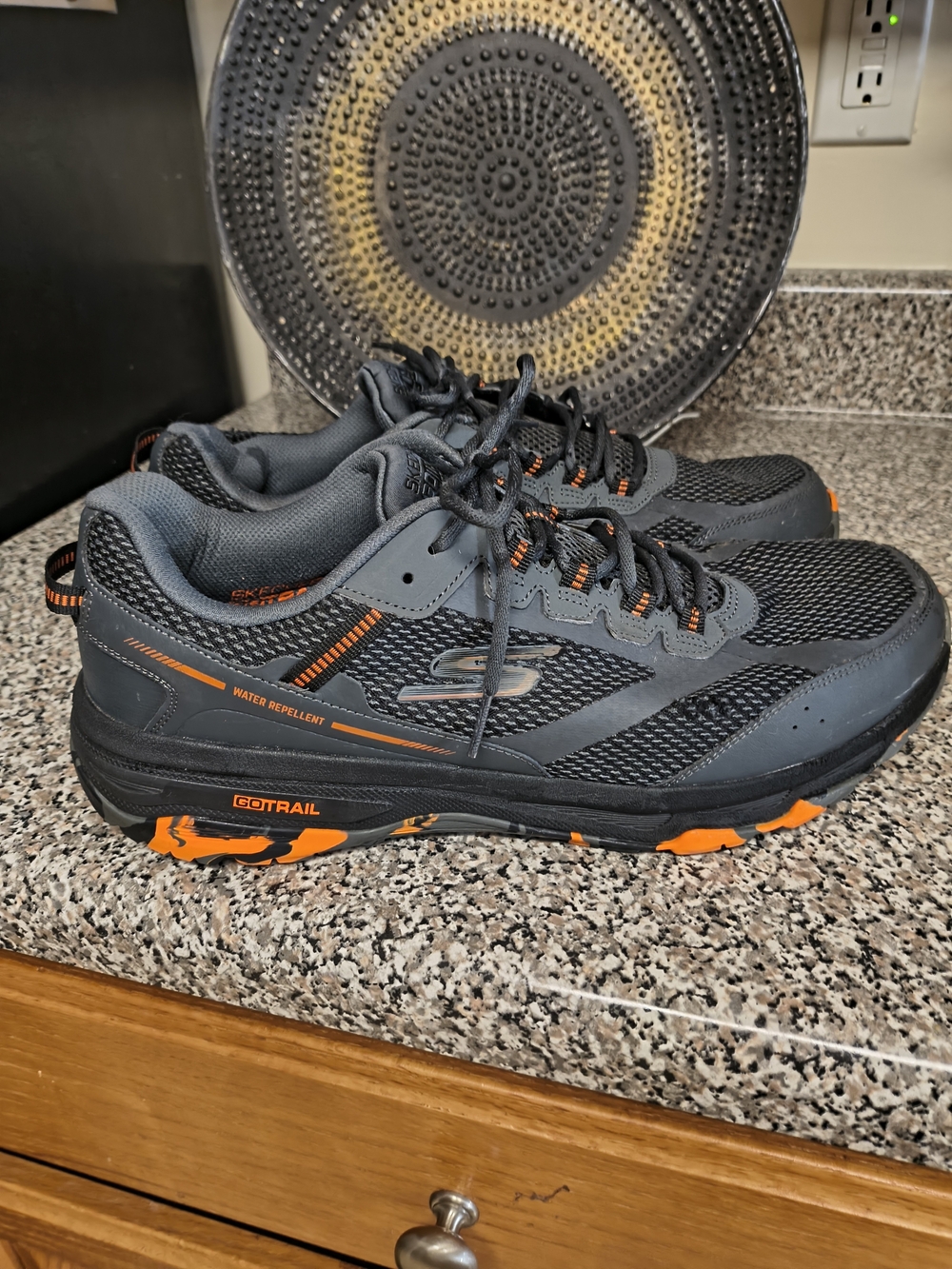 Skechers GOtrail Men's Gray/Orange Trail Running Shoes